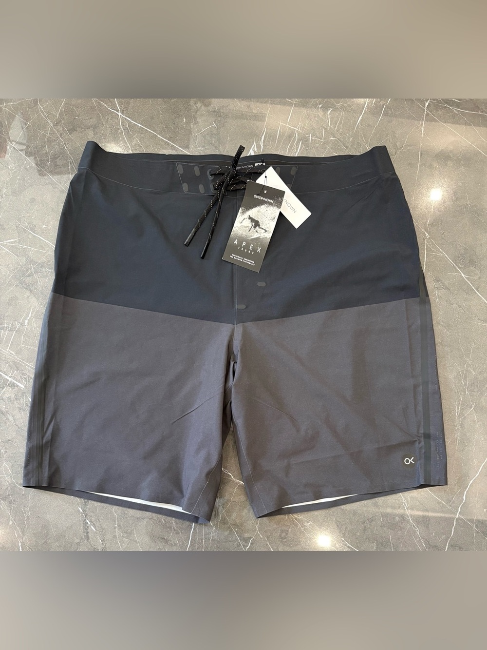 Outerknown Apex Board Shorts Swim Trunks Mens 34 Kelly Slater NWT Black Grey